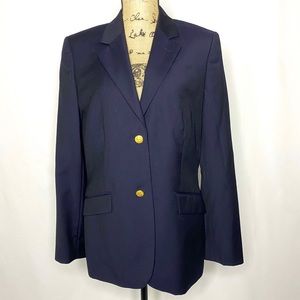 Brooks Brothers Navy Blue Gold Button Blazer